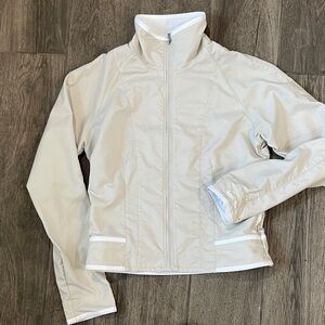 Nike Grey Tag Cream and White fitted lightweight Jacket